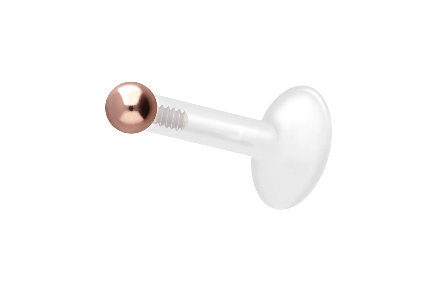 PTFE Labret mit Innengewinde + Titan-Aufsatz KUGEL